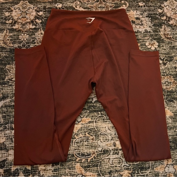 Gymshark Red Brown Activewear Leggings - Picture 8 of 8